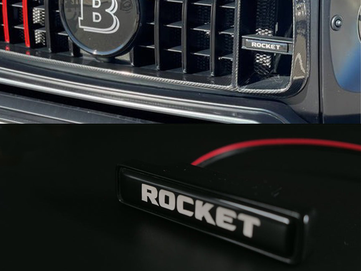 Rocket LED Grill White Badge Grille Emblem Logo for Mercedes W463A G Wagon G63 G500 G55